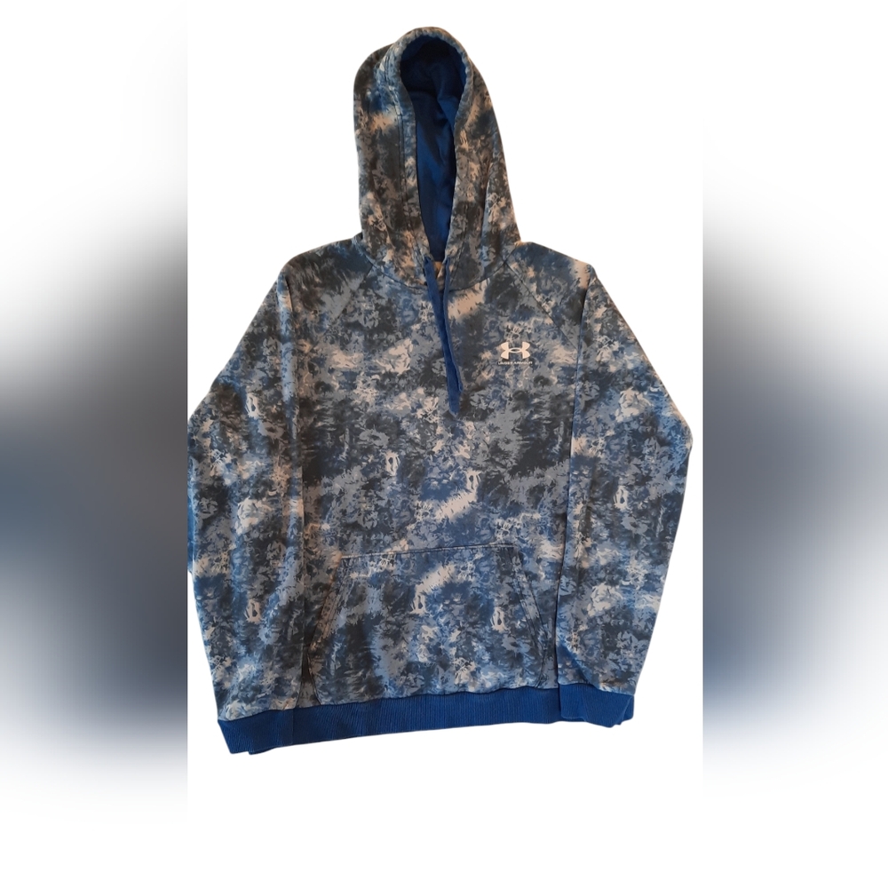 Under Armour Hoodie Mens XL Blue Tie Dye Athleisure Outdoor Sporty Comfort